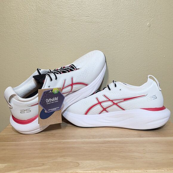 ASICS Gel Nimbus 25 Anniversary Pack White Red 1011B750-100 Men\'s Size 9 main image 3